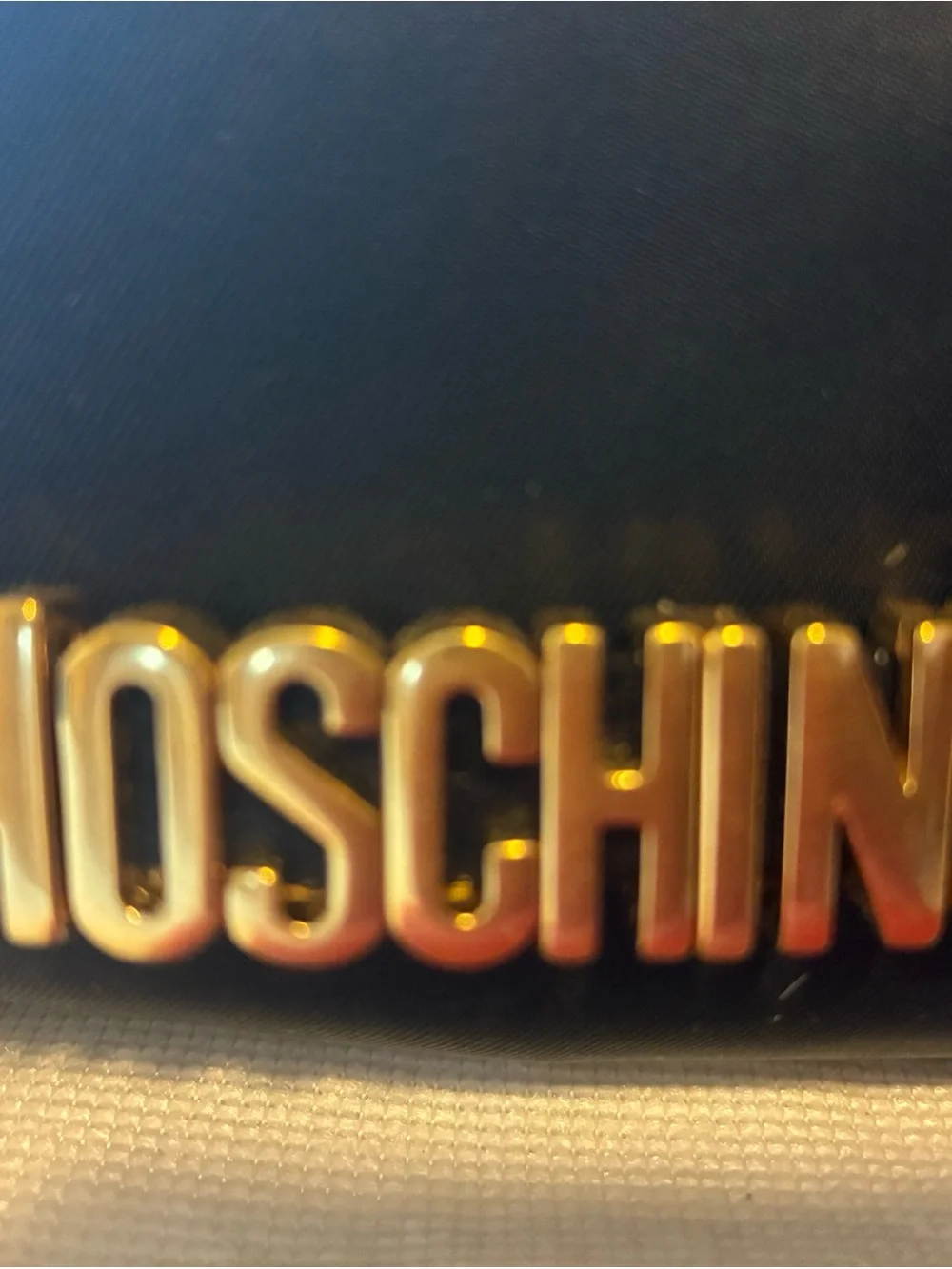 Moschino by Redwall Vintage 1992 Black wNylon Zip Pouch